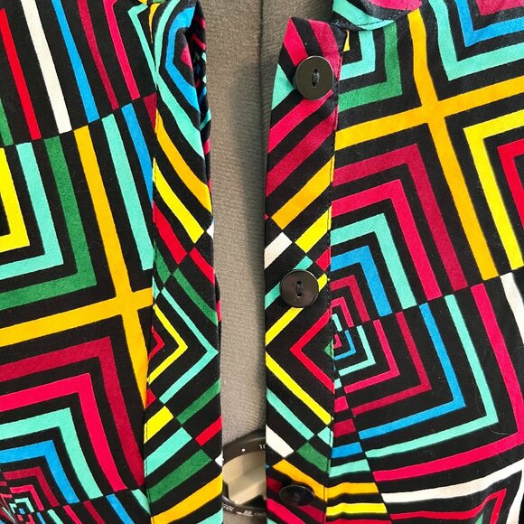 🌍 Zuri Nairobi Multicolor Button-Front Dress – Size L | Made in Kenya (Never Wo - Picture 2 of 4